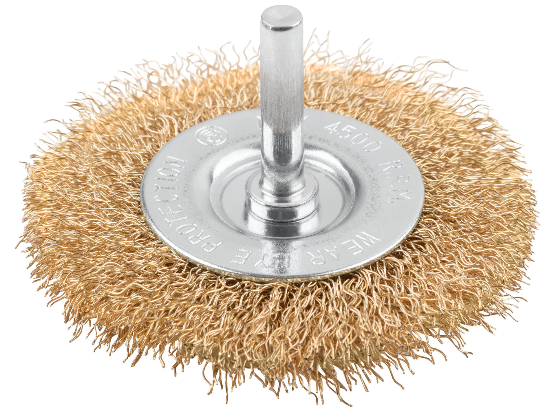 Щетка для дрели, тип Плоская, латун. витая проволока 0,3 мм, 75 мм, блистер, CUTOP Profi (82-916)