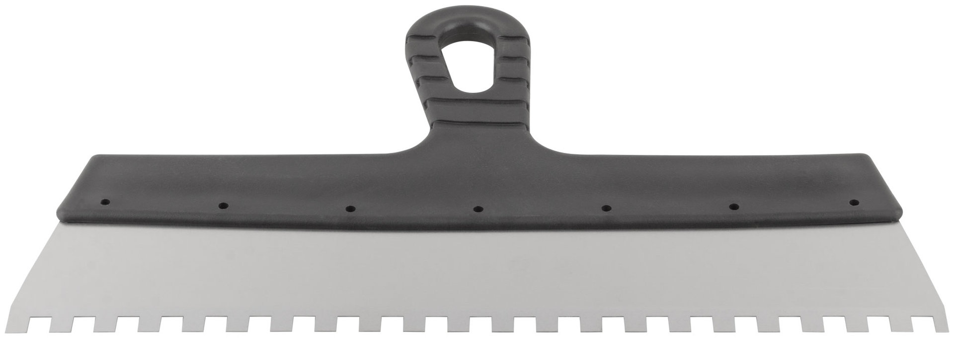 Шпатель фасадный нержавеющий зубчатый 350 мм / зуб 8 мм (06614)