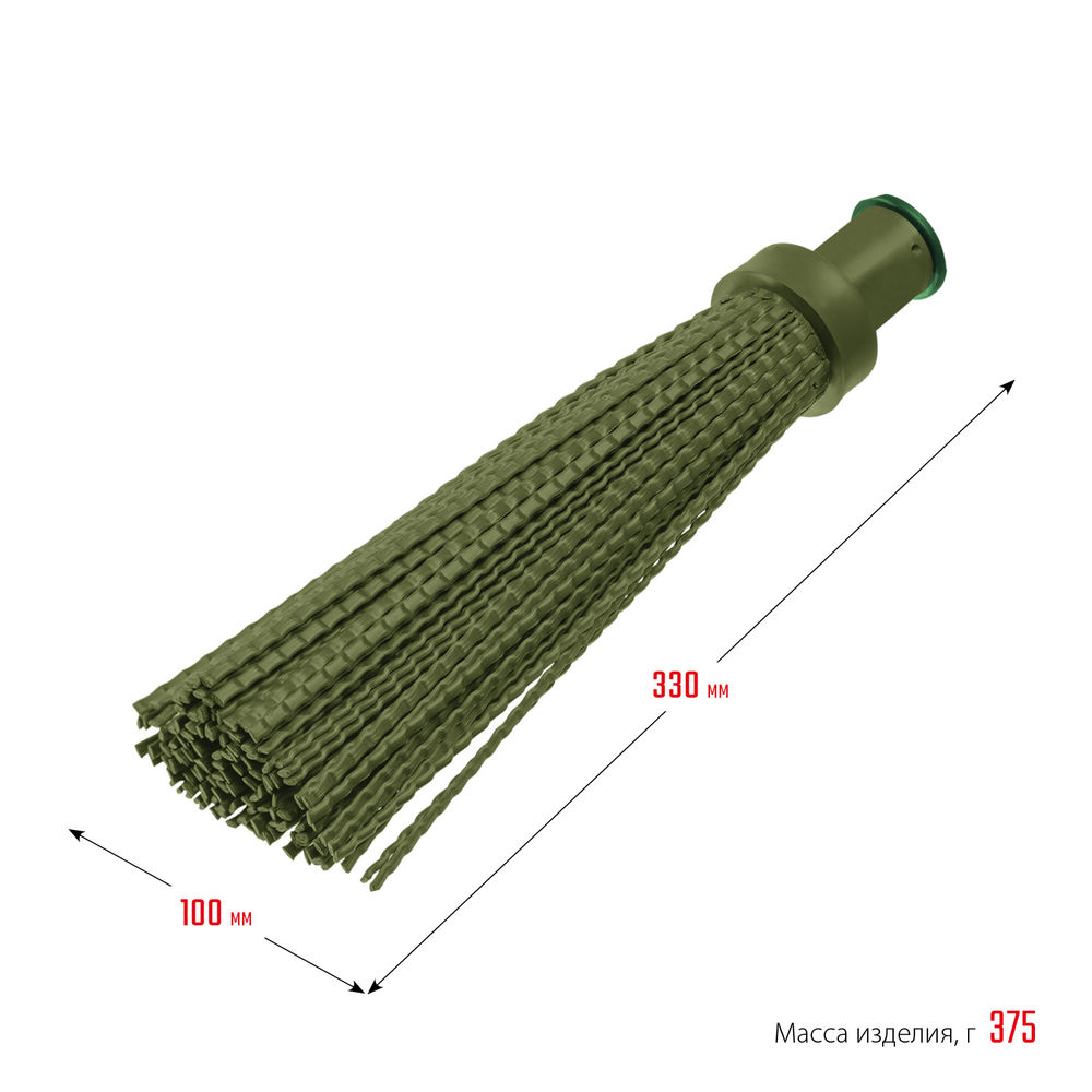Пластиковая метла круглая 420 х 110 мм полипропилен коническое резьбовое соединение СИБИН 39221_z02