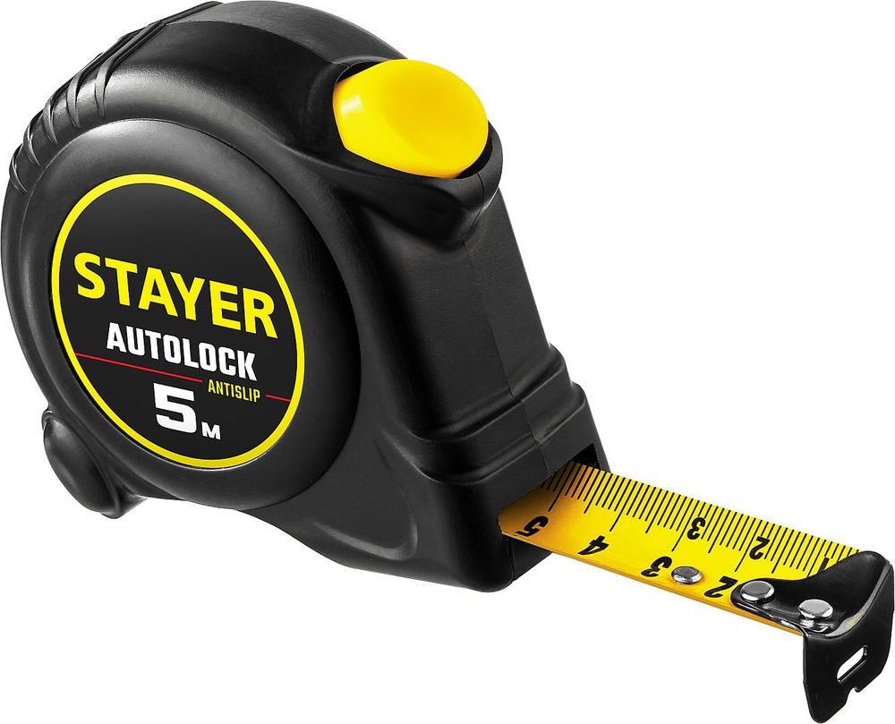 Рулетка с автостопом AutoLock 5 м х 25 мм STAYER 2-34126-05-25