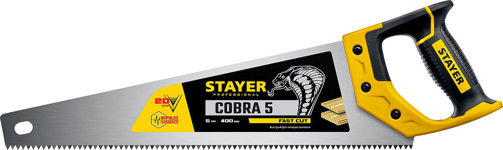 Ножовка по дереву Cobra 5, 400 мм STAYER Professional 1506-40_z02