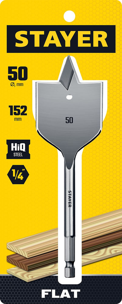 Сверло перовое по дереву Flat, 50 x 152 мм STAYER 2950-50_z01