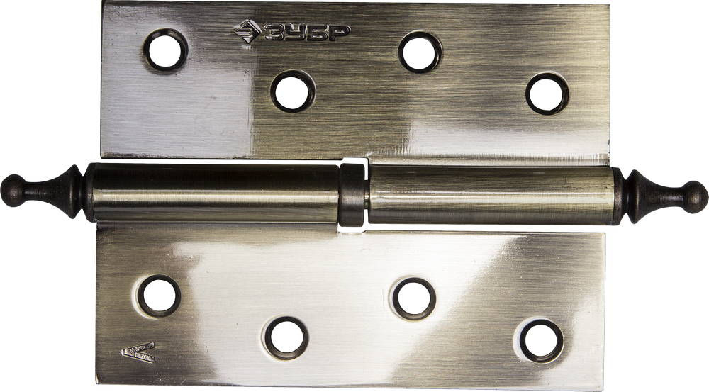 Петля карточная разъёмная левая 100?75?2.5 мм цвет старая латунь AB 2 шт ЗУБР 37605-100-5L