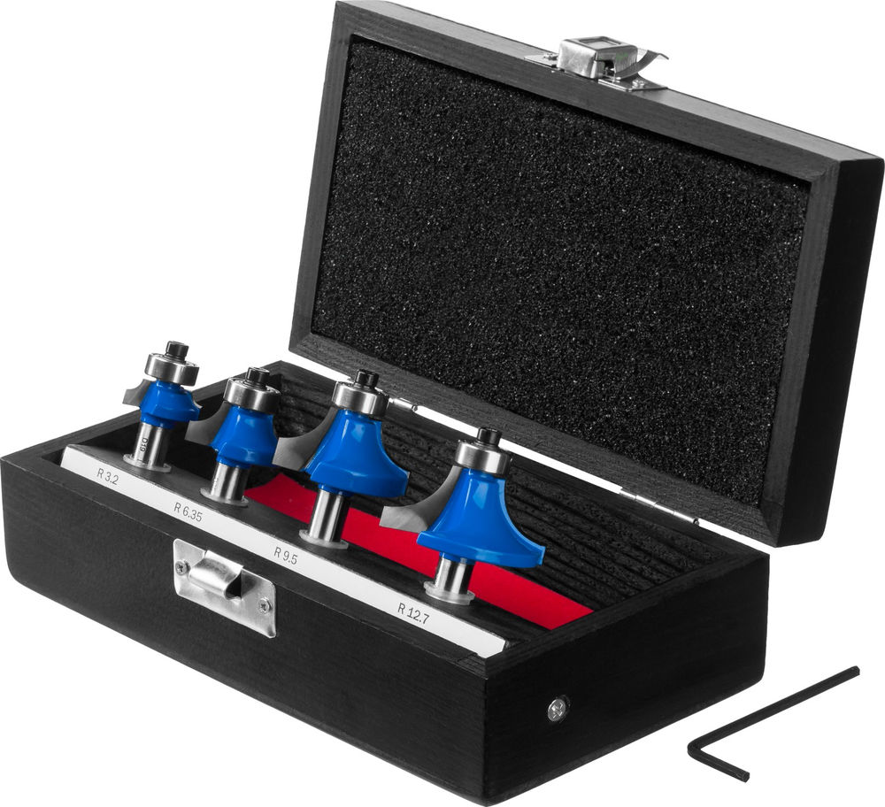 Набор профильных фрез по дереву 4 шт ЗУБР Профессионал 28795-H4-2  