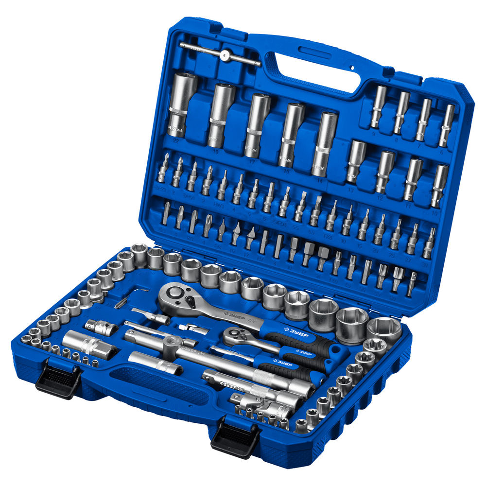 Универсальный набор инструмента 110 предм. А-110 (1/2 + 1/4) Профессионал ЗУБР 27635-H110