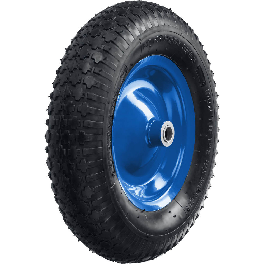 Пневматическое колесо КПВ-2, 4 х 380 мм, для тачки арт. 39913, стальной диск, подшипник 20 мм ЗУБР Профессионал 39902-2