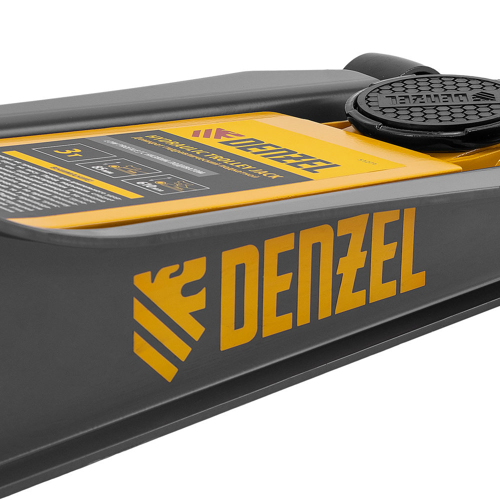 Домкрат гидравлический подкатной, 3 т, 85-610 мм, быстрый подъем, низ. подхват, проф, SUV Denzel