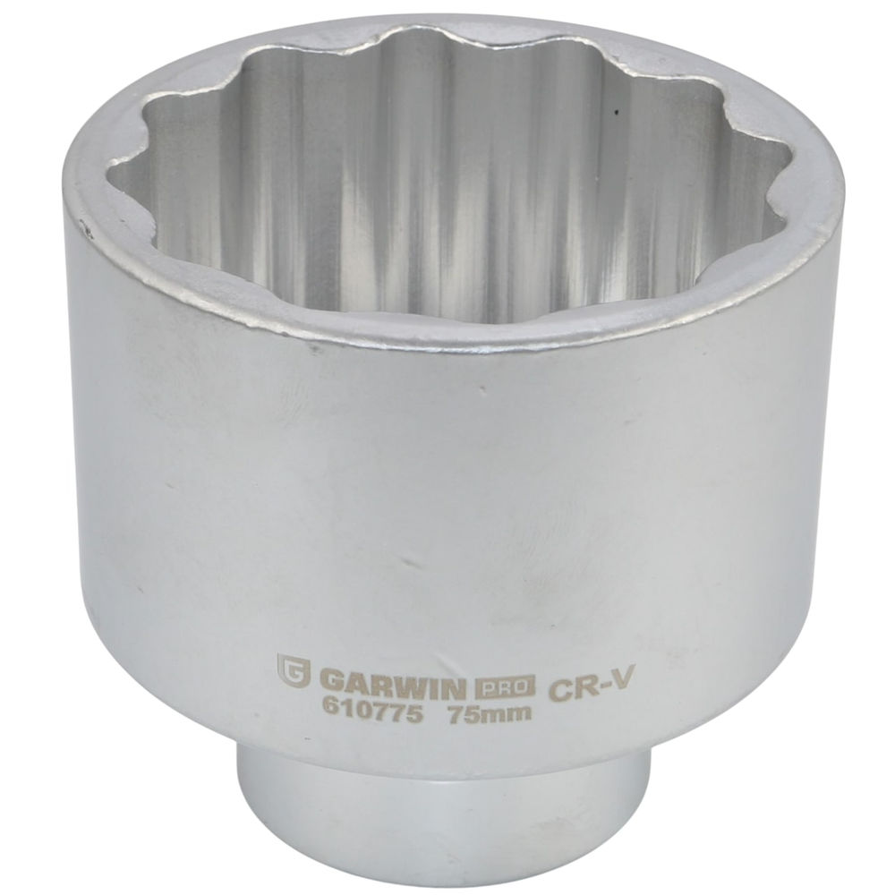 Головка, 1, 75 мм, торцевая, 12-гранная, GARWIN PRO, 610775-75