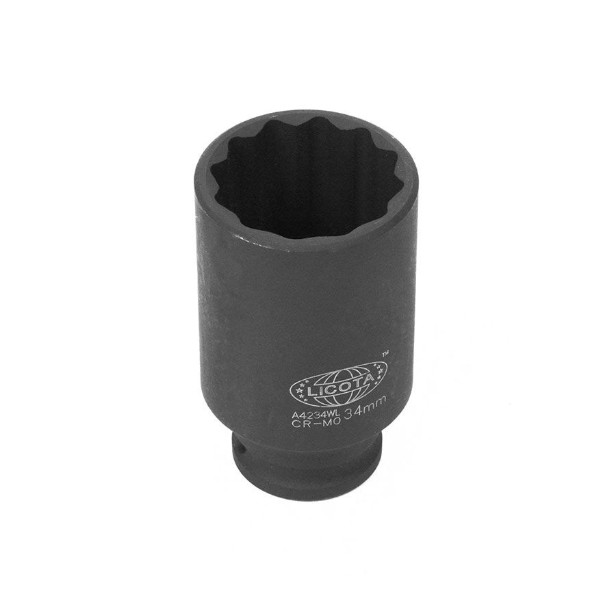 Головка торцевая ударная глубокая 34 мм 12-гранная 1/2 Licota A4234WL