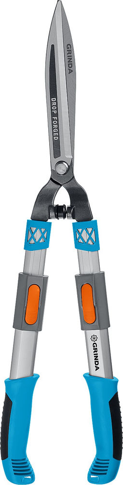 Кусторез FH-800T, длина 630 - 800 мм, кованые лезвия, телескопический, алюминиевые рукоятки, PROLine GRINDA 423790