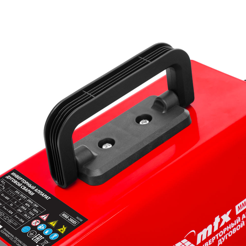 Инверторный аппарат дуговой сварки MMA-200BS, 200 А, ПВ 60% MTX (94398)