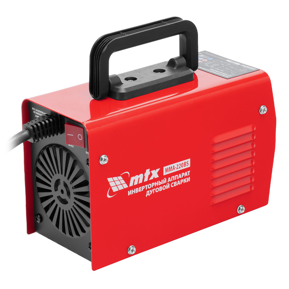 Инверторный аппарат дуговой сварки MMA-220BS, 220 А, ПВ 60% MTX (94399)