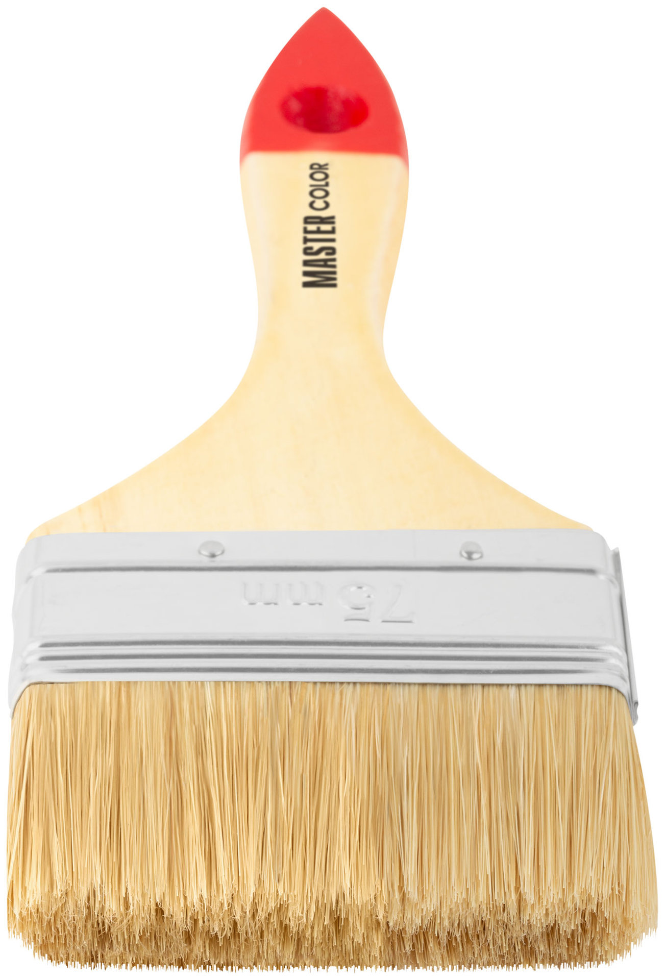 Кисть флейцевая, натур. щетина, 55% топс, лакиров.ручка, ширина 75 мм (30-0015)