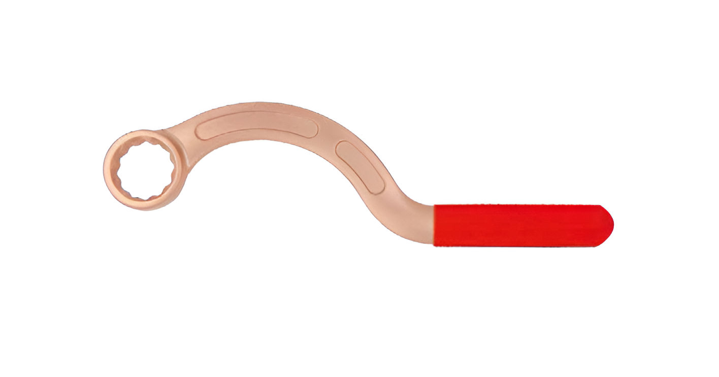 Ключ серповидный накидной 85 искробезопасный сплав BeCu 157A-85, HORTZ
