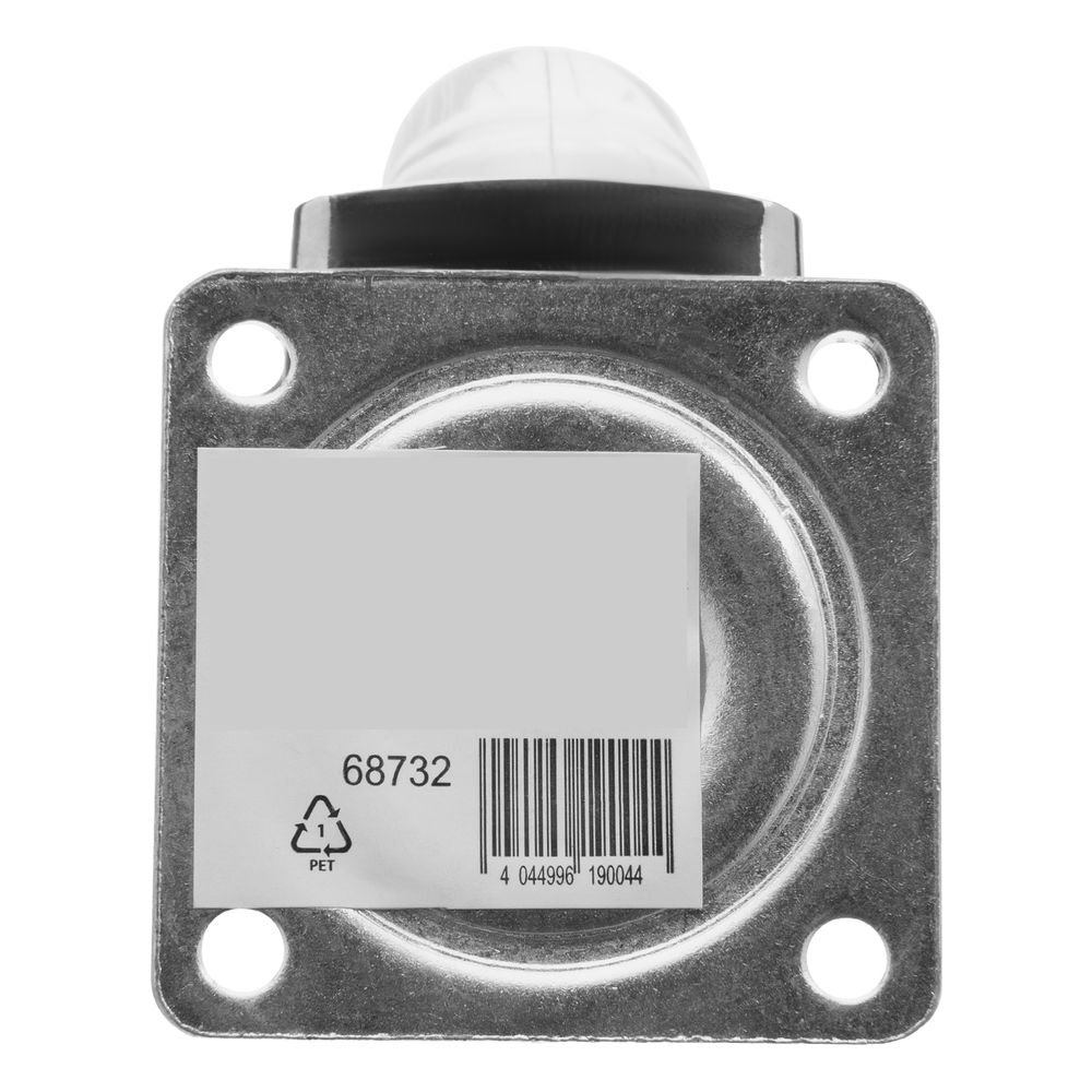 Колесо ПУ прозрачное поворотное d-50 мм, крепление платформенное Сибртех (68732)