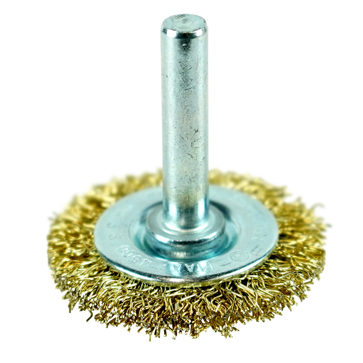 Кордщётка дисковая (латунированная сталь 0.3 мм, диаметр 38 мм, хвостовик 6 мм) BERGER BG1728