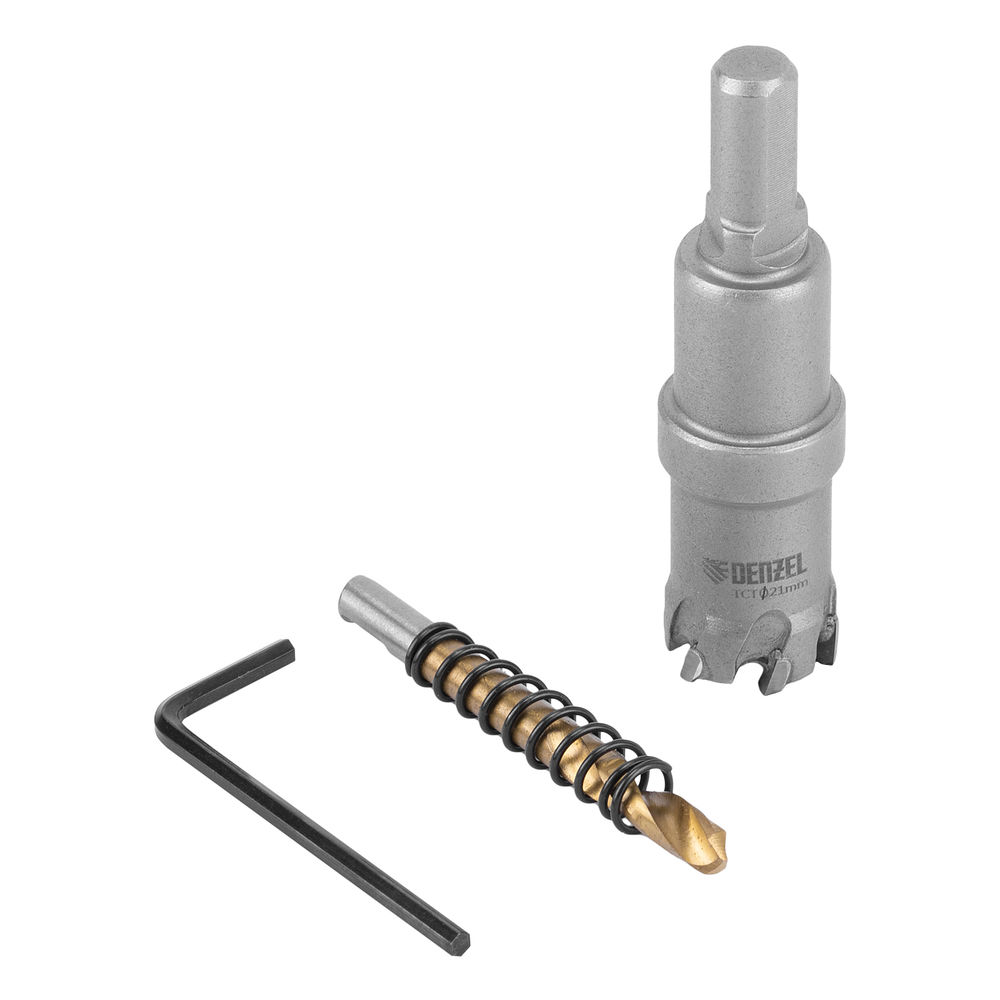 Коронка по металлу твердосплавная, 21 мм Denzel (724003)