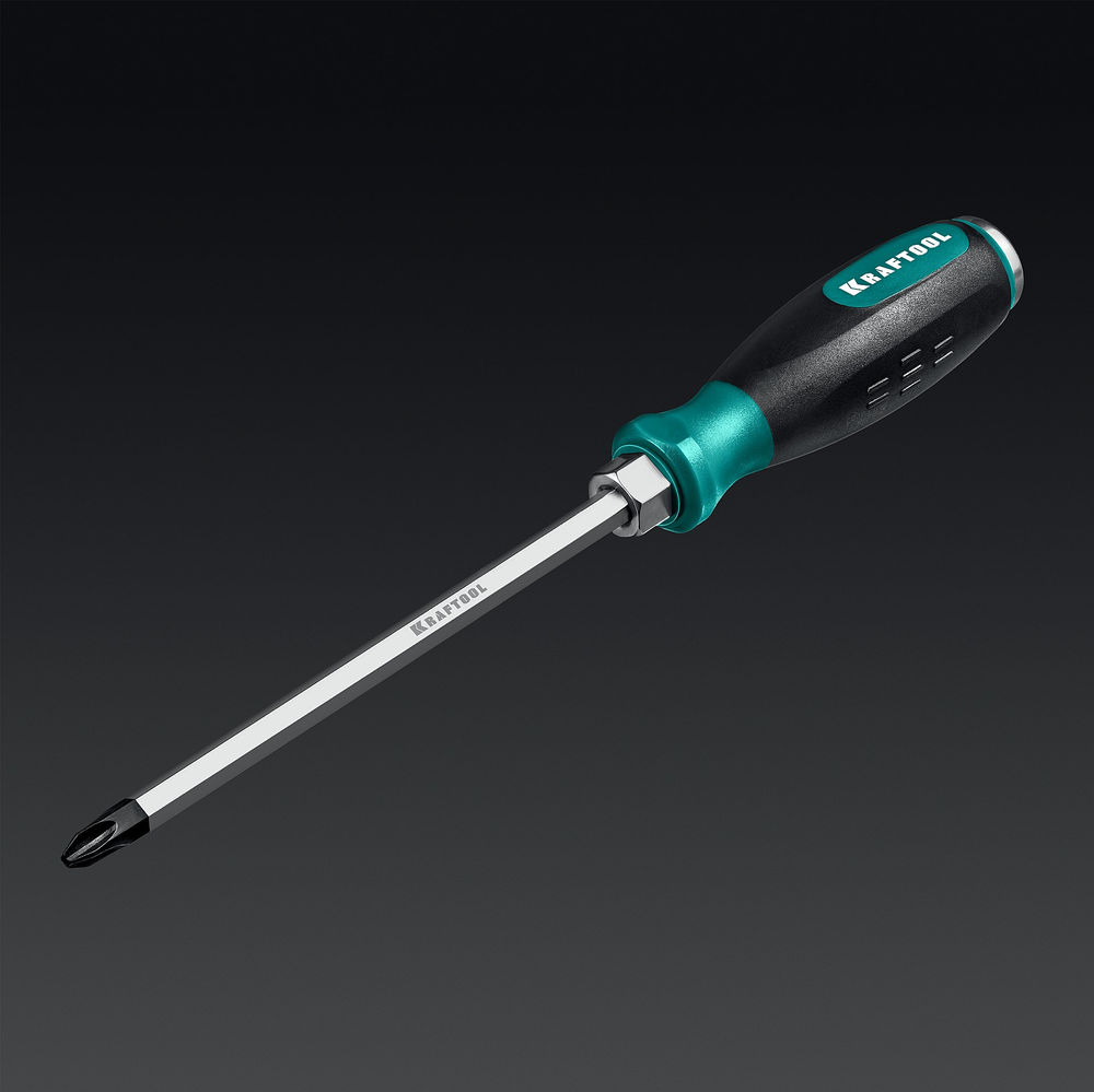 Отвертка ударная PH 4, сквозной стержень Cr-Mo IMPACT KRAFTOOL 250034-4