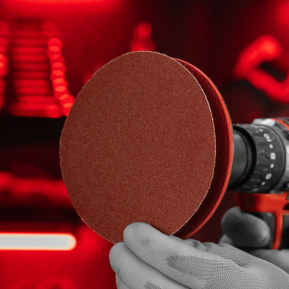 Круг абразивный на ворсовой подложке под липучку, P 100, 125 мм, 10 шт Matrix (73850)