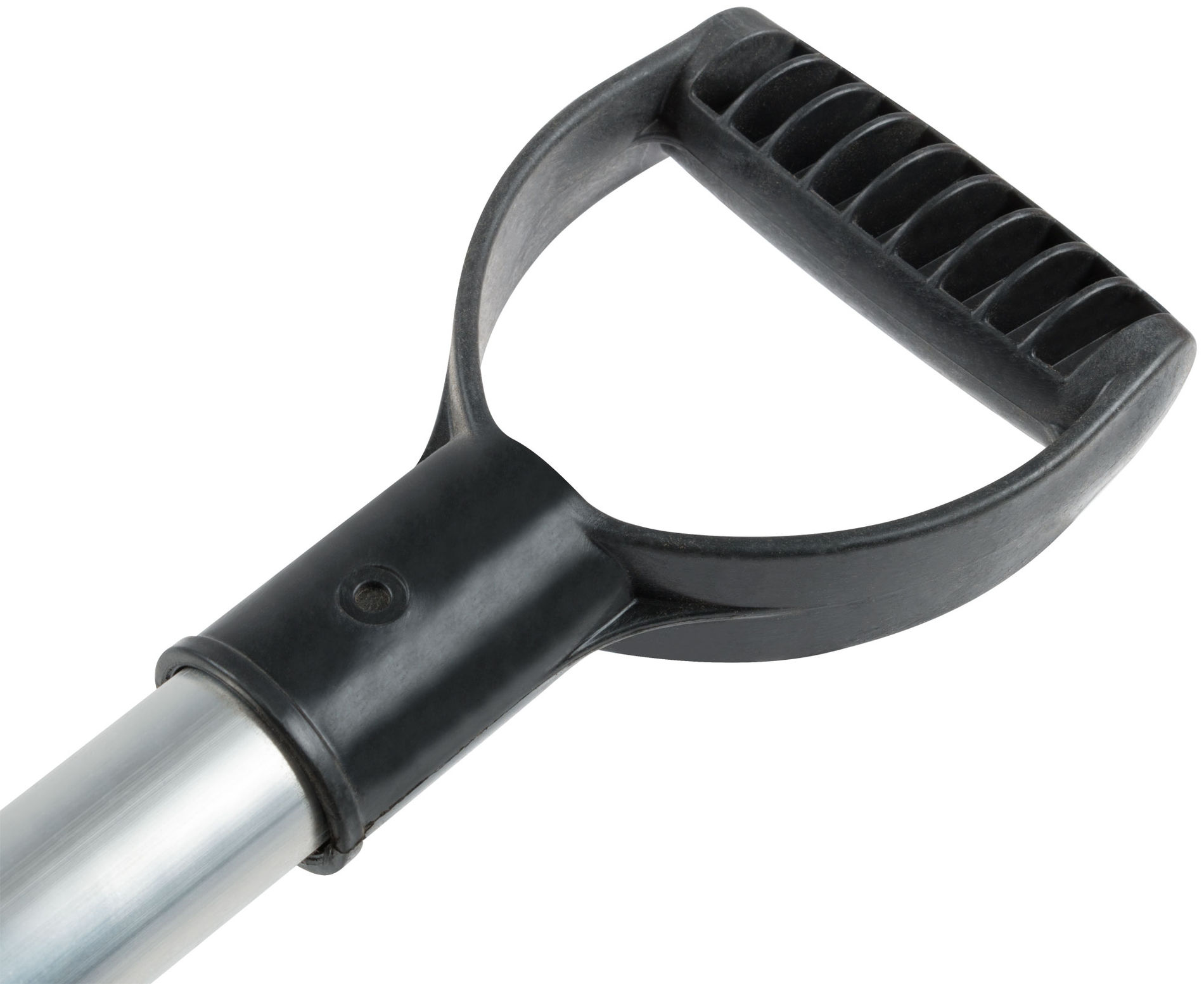 Лопата для уборки снега тротуарная стальная, изогнутый алюминиевый черенок 428х375x1300 мм (68124)