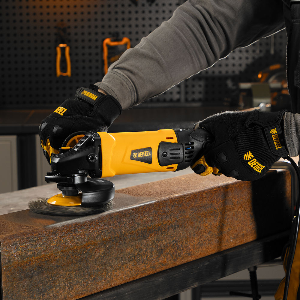 Машина шлифовальная угловая AG125-1100A, 1100 Вт, 125 мм, 3000-11000 об/мин Denzel (26908)