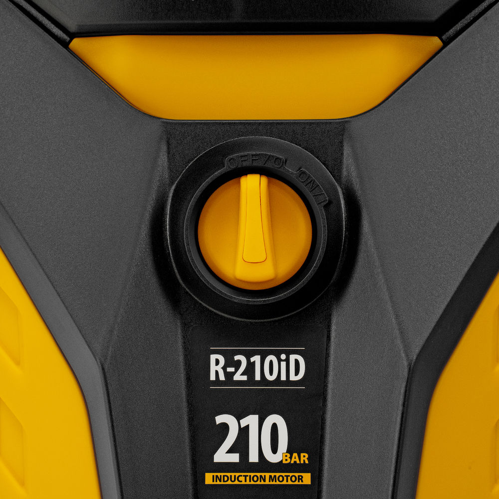 Моечная машина высокого давления R-210iD, 2600 Вт, 210 бар, 8.0 л/мин, асинхронный двигатель, барабан Denzel (58237)