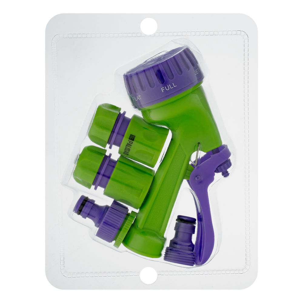 Набор поливочный, шланг 1/2, 15 м, 7 режимов пистолет, соединитель, адаптер Palisad (67424)