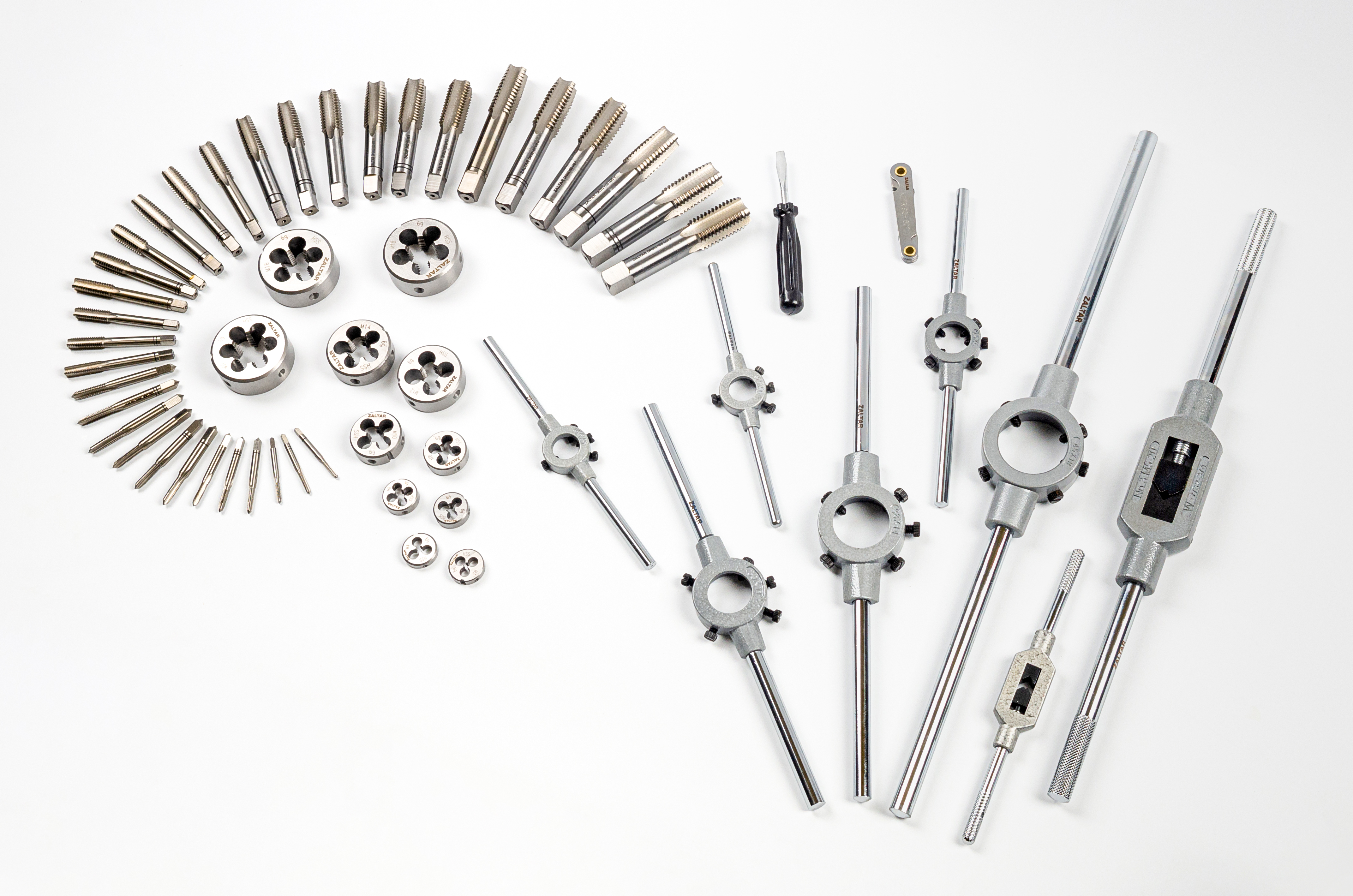 Набор резьбонарезного инструмента STM 35 HSS, 54 пр., M3-M4-M5-M6-M8-M10-M12-M14-M16-M18-M20 (ZA-10723)
