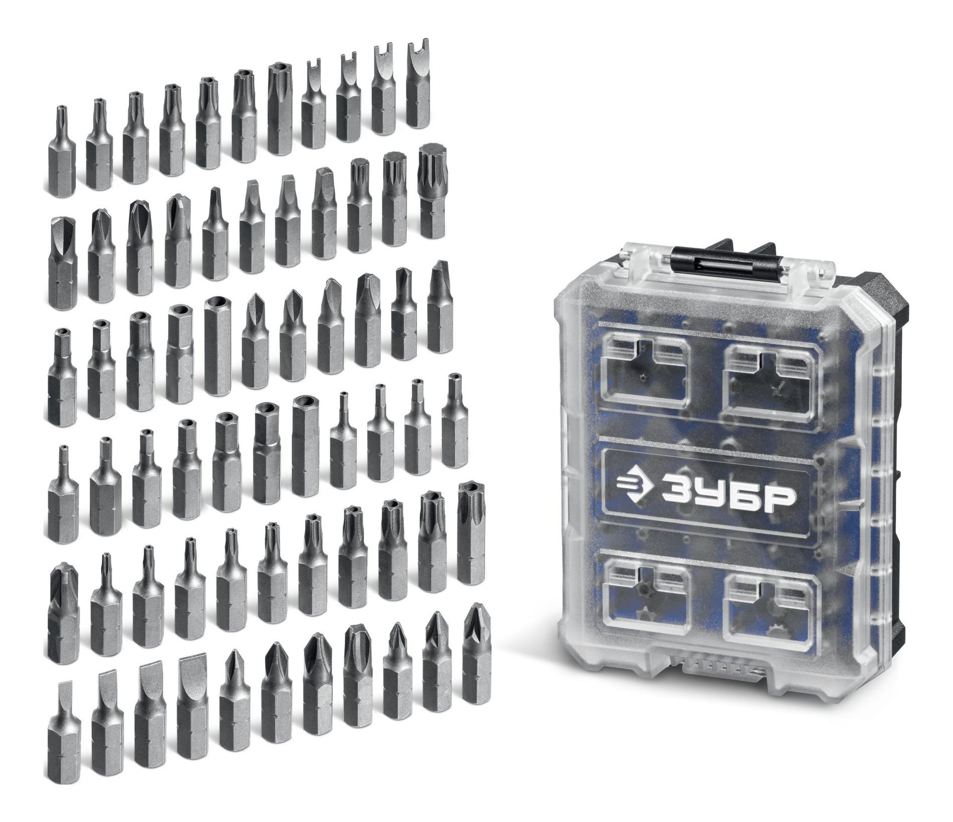 Набор специальных бит 66 предметов, система стыковки Z-БОКС Профессионал Спец ЗУБР 26394-H66
