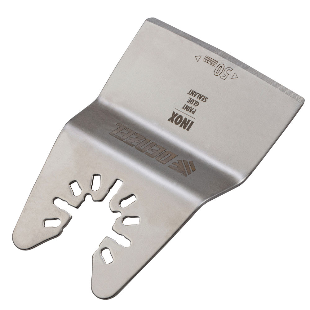 Насадка для МФИ шабер полукруг, Inox, для снятия краски и др., ширина 50 мм, длина общая 74 мм, ступенчатый Denzel (782317)