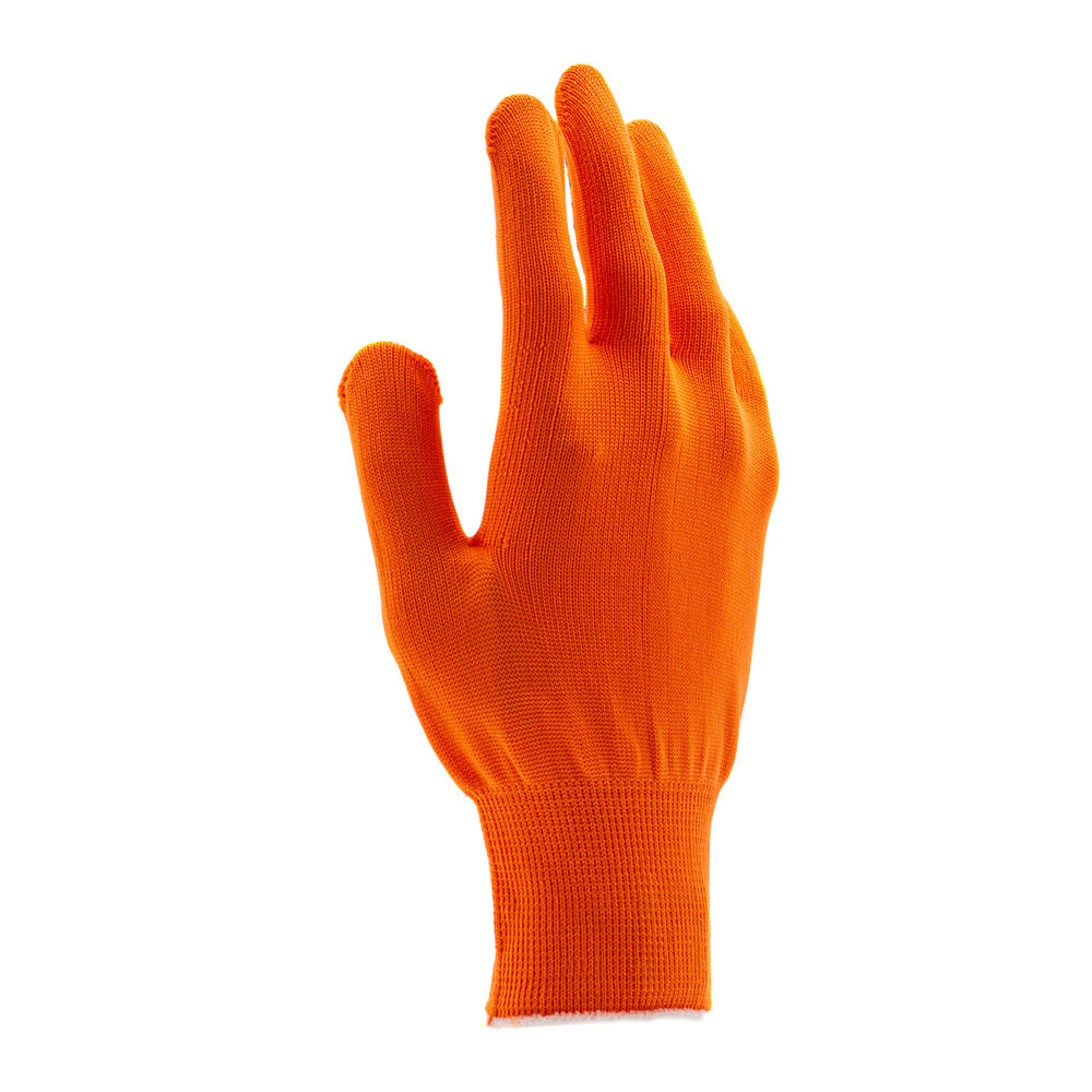 Перчатки Нейлон, ПВХ точка, 13 класс, оранжевые, XL (67845)