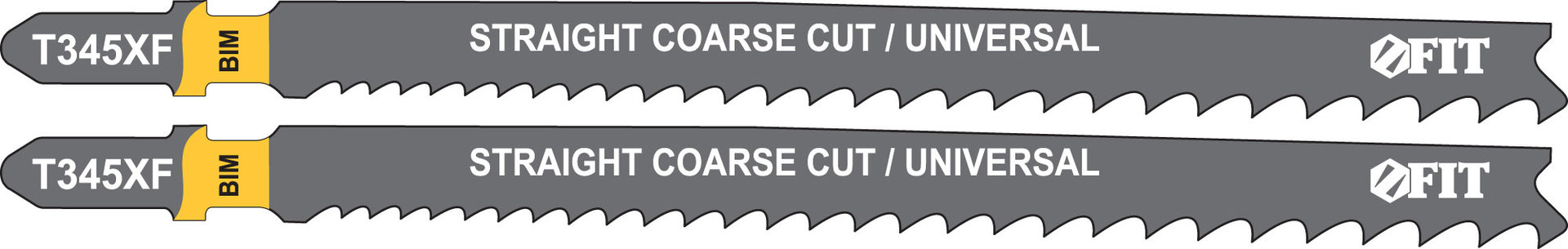 Полотна по дереву, металлу, пластмассе, Bimetal, фрезерованные зубья, 132/106 мм, перемен. шаг (T345XF), 2 шт. (40959)
