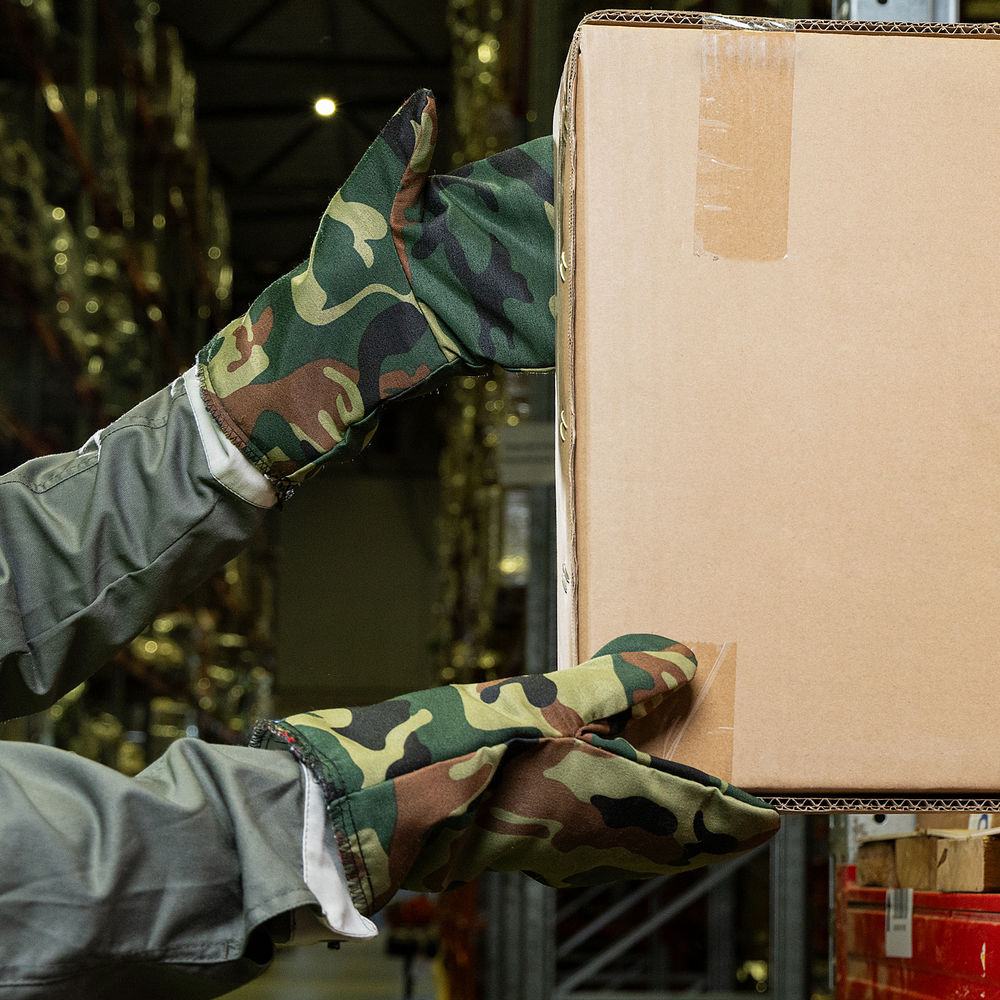 Рукавицы зимние, защита от пониж температур и мех воздействий, утеплитель ватин, камуфляж Сибртех (68154)