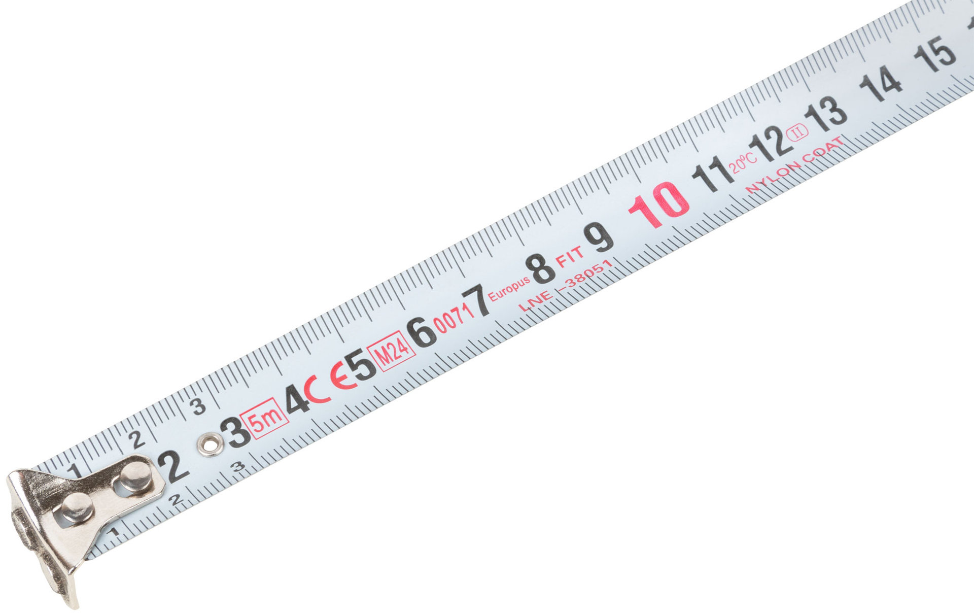 Рулетка Смарт, калибр.лента, нейлон.покр., магн.крючок, прорезиненный корпус 5 м х 19 мм