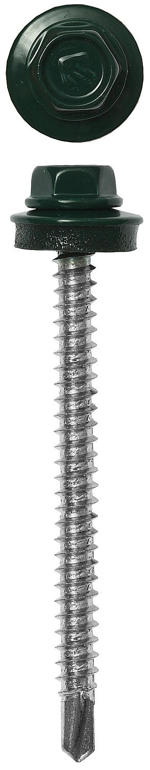 Саморез кровельный 65 х 4.8 мм, RAL 6005 зелёный насыщенный, 900 шт СКД ЗУБР 4-300310-48-065-6005