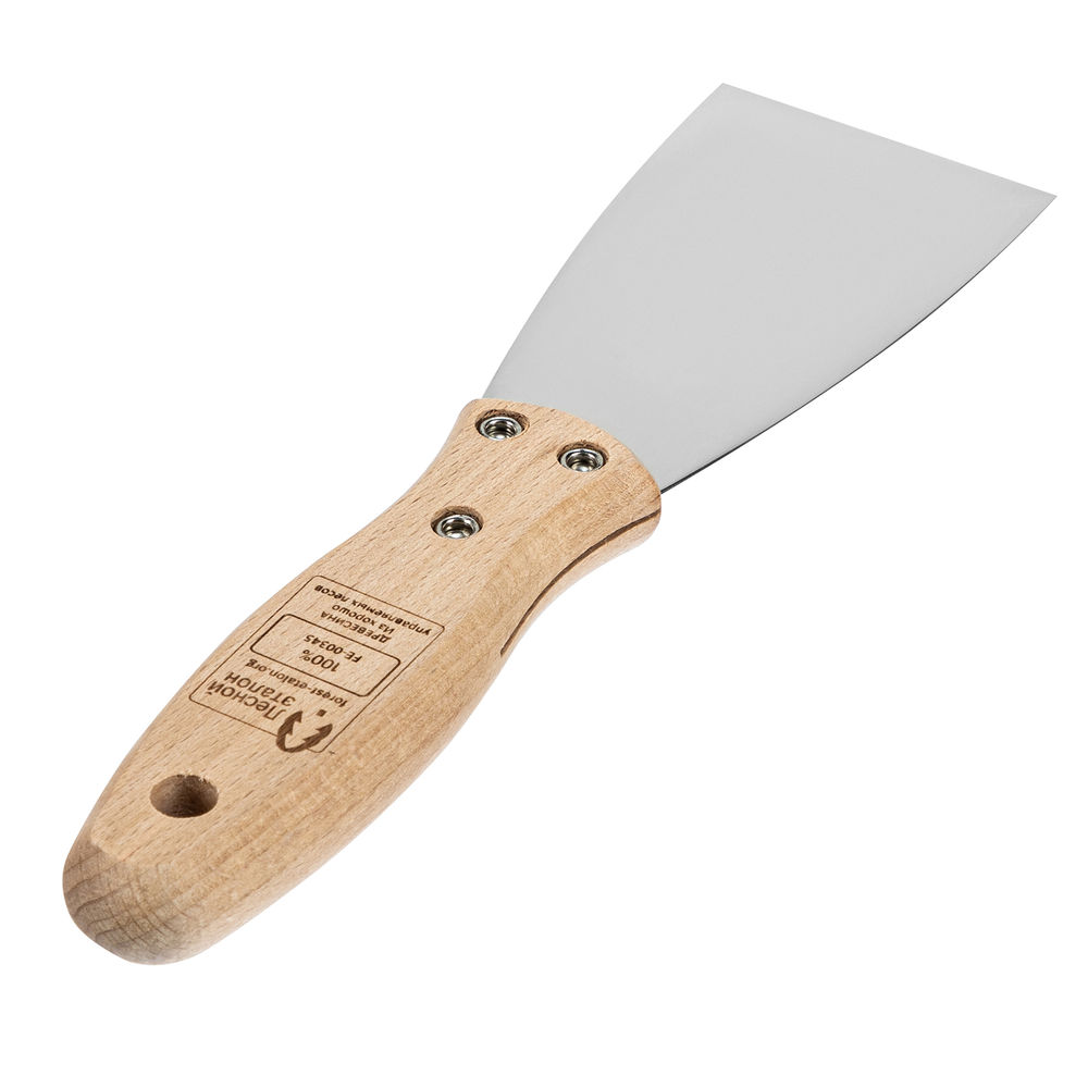 Шпательная лопатка из нержавеющей стали, 60 мм, буковая рукоятка, EFP Matrix (85613)