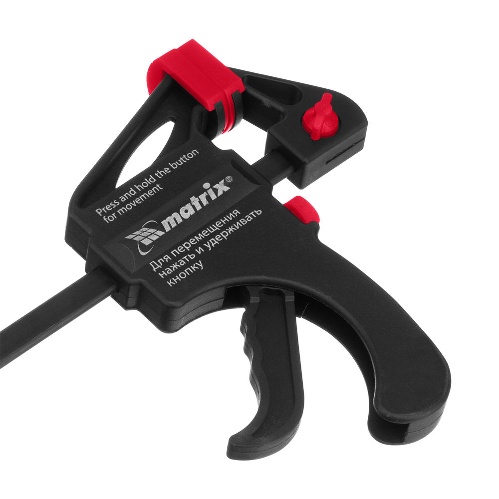Струбцина универсальная, быстрозажимная, F-образная, 450 х 565 х 45 мм, пластиковый корпус Matrix (20574)