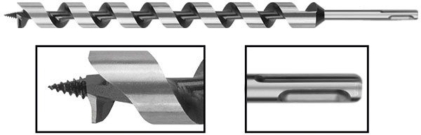 Сверло Левиса винтовое по дереву SDS-PLUS, 12х230 мм (36284)