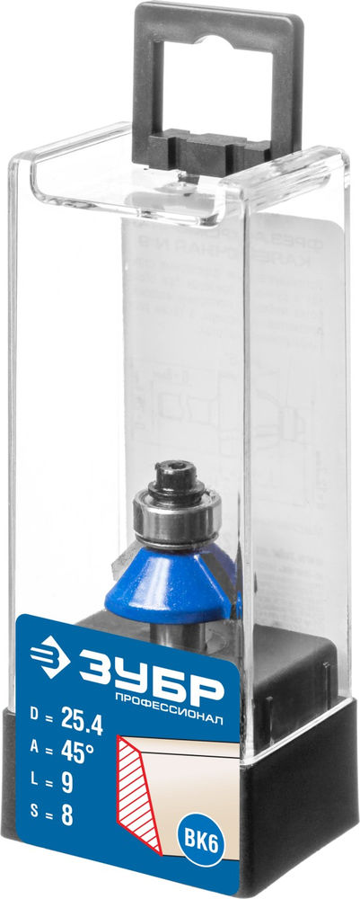 Фреза кромочная калевочная фасочная №9 25.4?8 мм ЗУБР Профессионал 28711-25.4