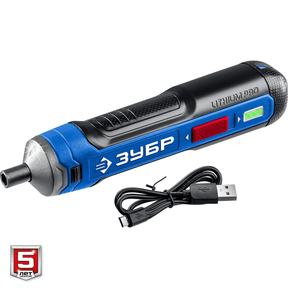Отвертка аккумуляторная ZUBR GO 4 Vmax ЗУБР Профессионал PSD-4