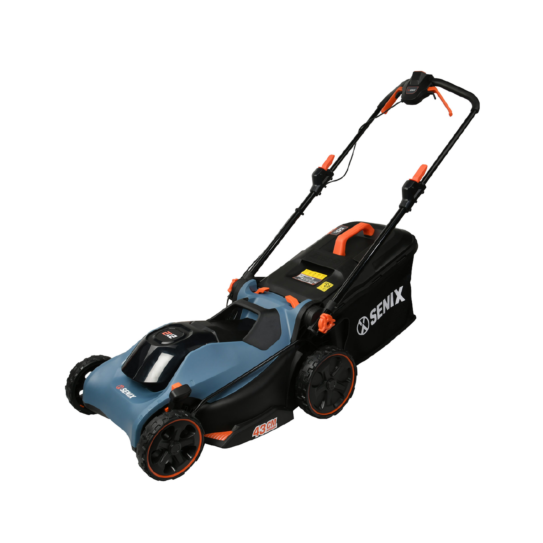 Газонокосилка самоходная аккумуляторная, 43 см, 2 аккумулятора 5Ач, двухпортовое ЗУ 2X2 40В