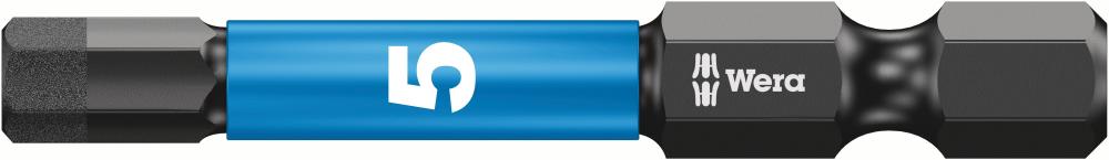 Бита ударная с внешним шестигранником 5 x 50 мм алмаз 1/4 E6.3 Impaktor Hex-Plus серия 840/4 IMP DC Wera WE-057645