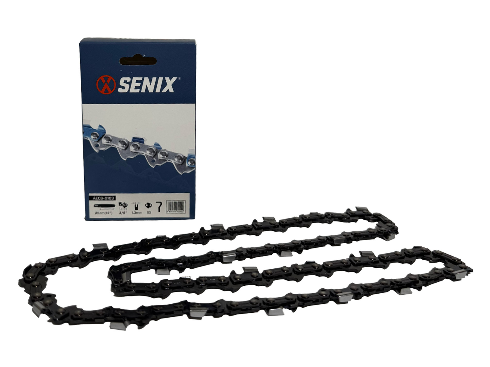 Цепь пильная,14 (35см), шаг 3/8, паз 1,3 мм, 52 звеньев SENIX AECS-0103