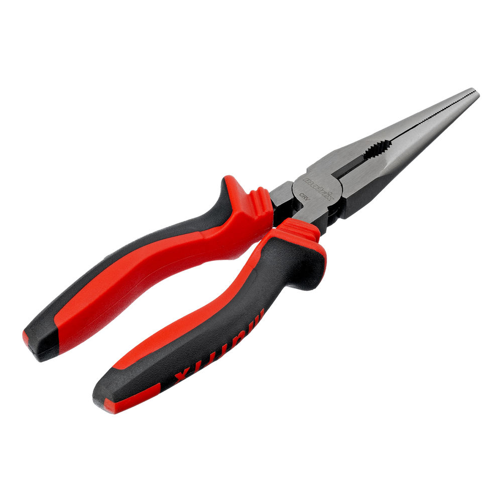 Длинногубцы прямые, 200 мм, хром-ванадий, двухкомпонентные рукоятки Matrix (17311)