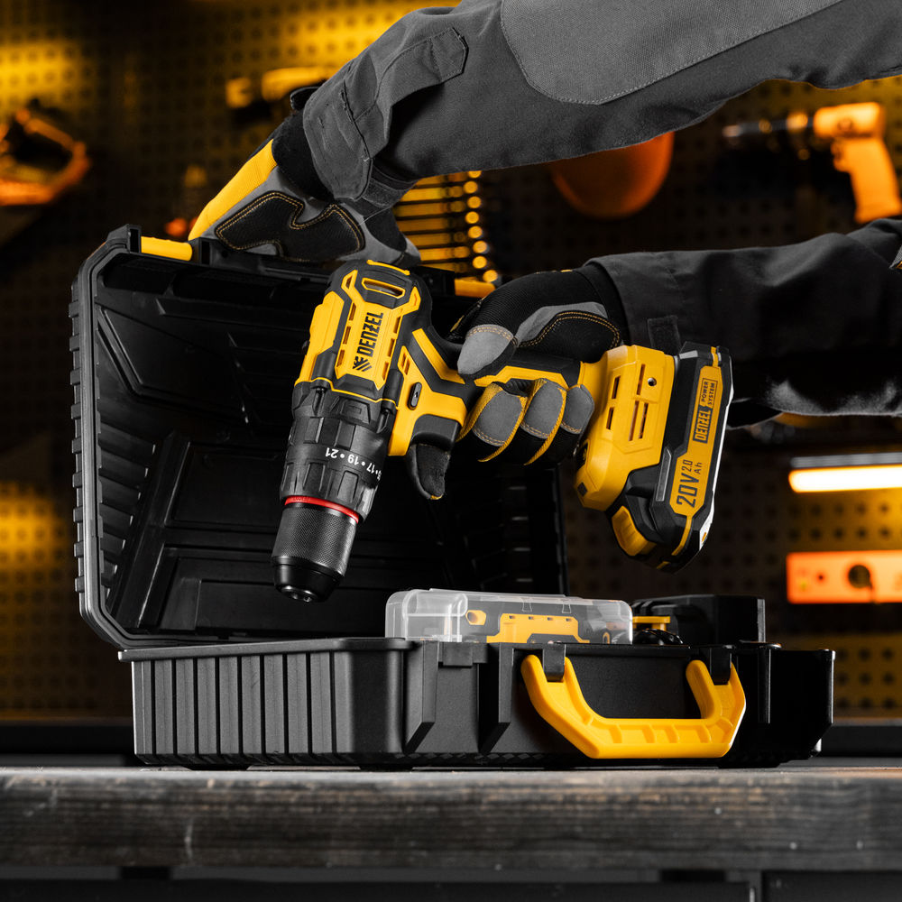 Дрель-шуруповерт аккумуляторная ударная бесщет. CIDH-BL-20, Li-Ion, 20 В// Denzel (26137)