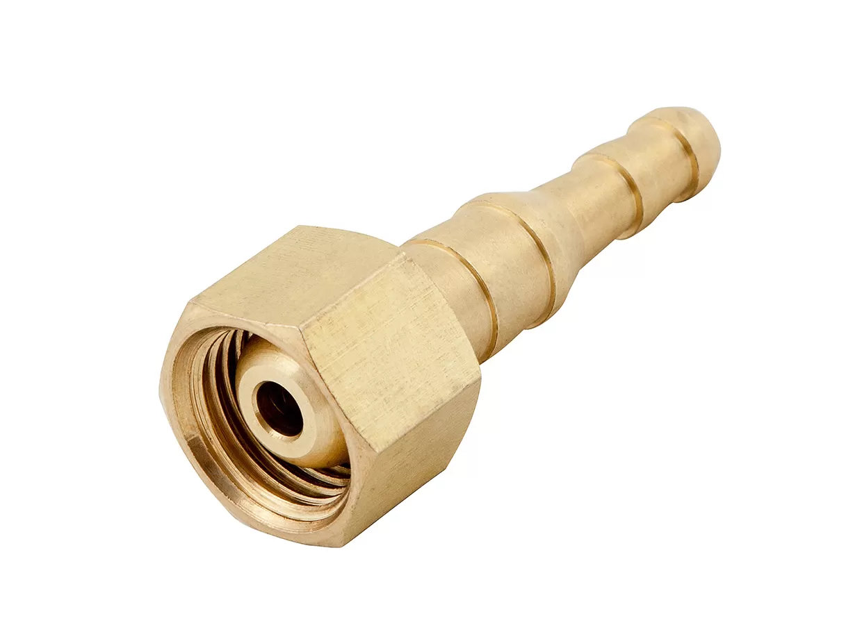 Гайка накидная КЕДР G3/8 с нипелем D6 для горелок TIG, MIG