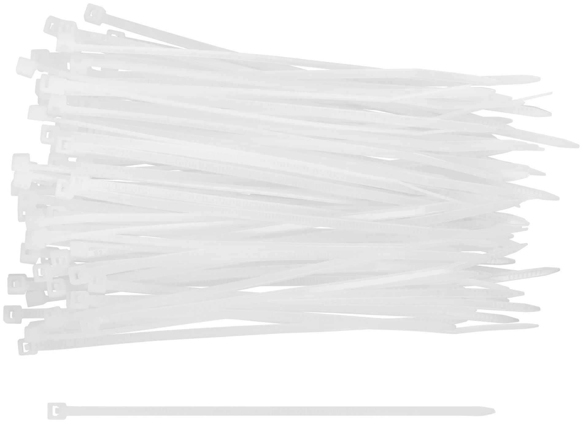 Хомуты нейлоновые для проводов, белые 100 шт., 2,5х120 мм (60243М)