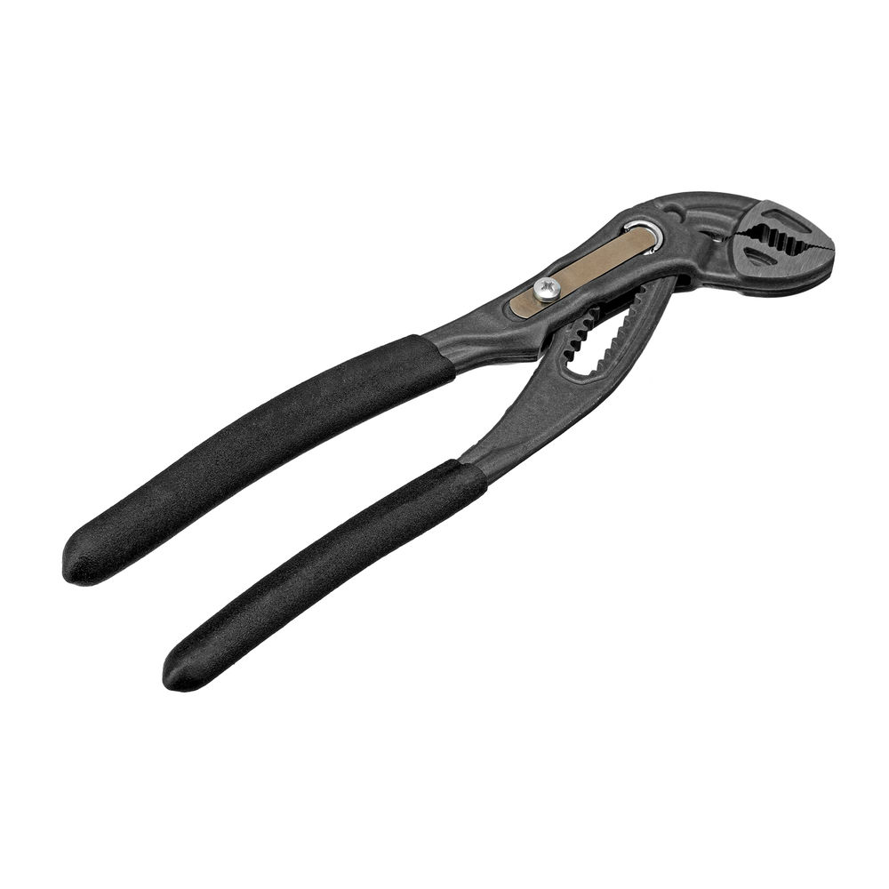 Клещи переставные, кнопочный механизм, обливные рукоятки, 180 мм Denzel (17905)