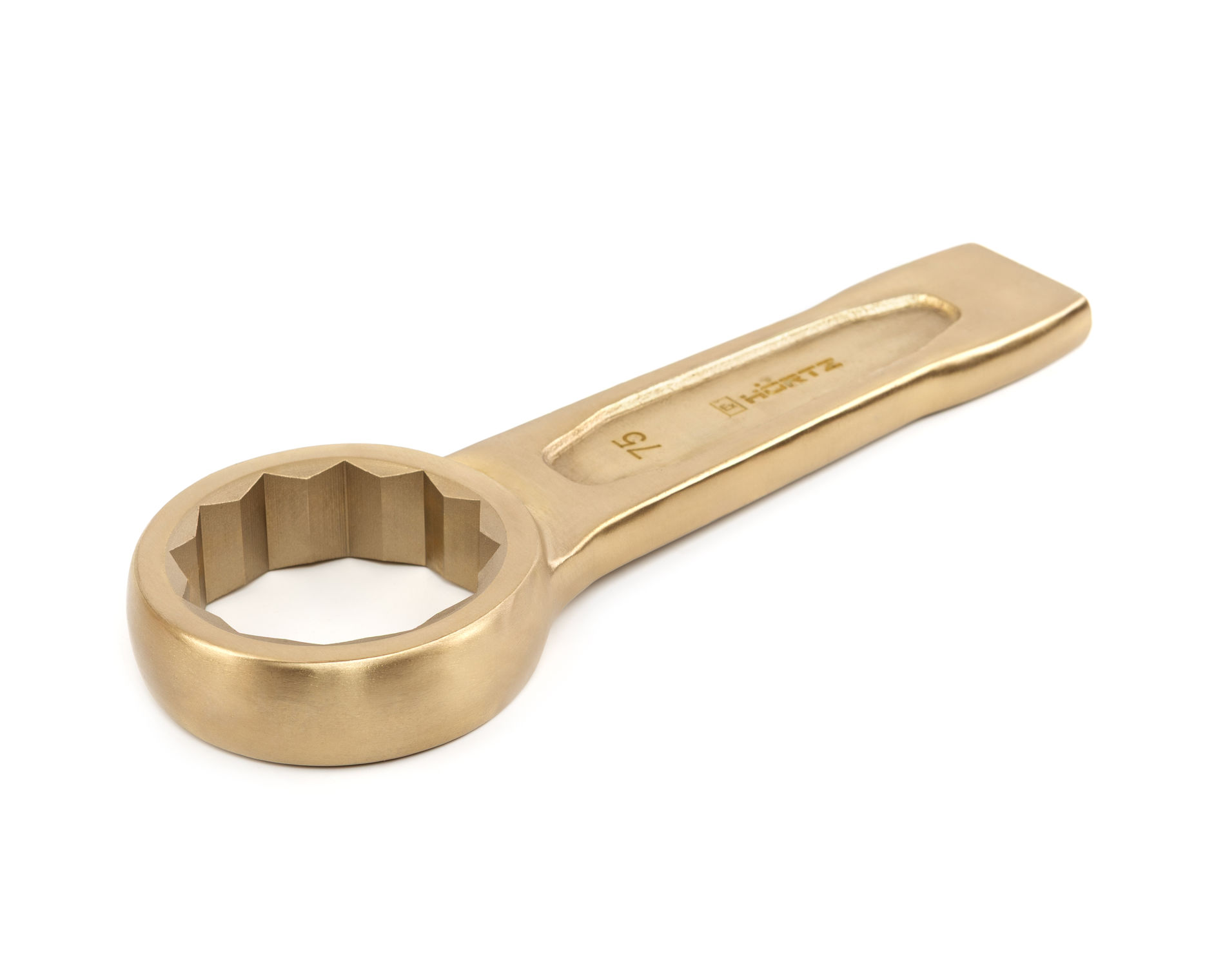 Ключ гаечный накидной ударный 75 искробезопасный сплав AlCu, HORTZ