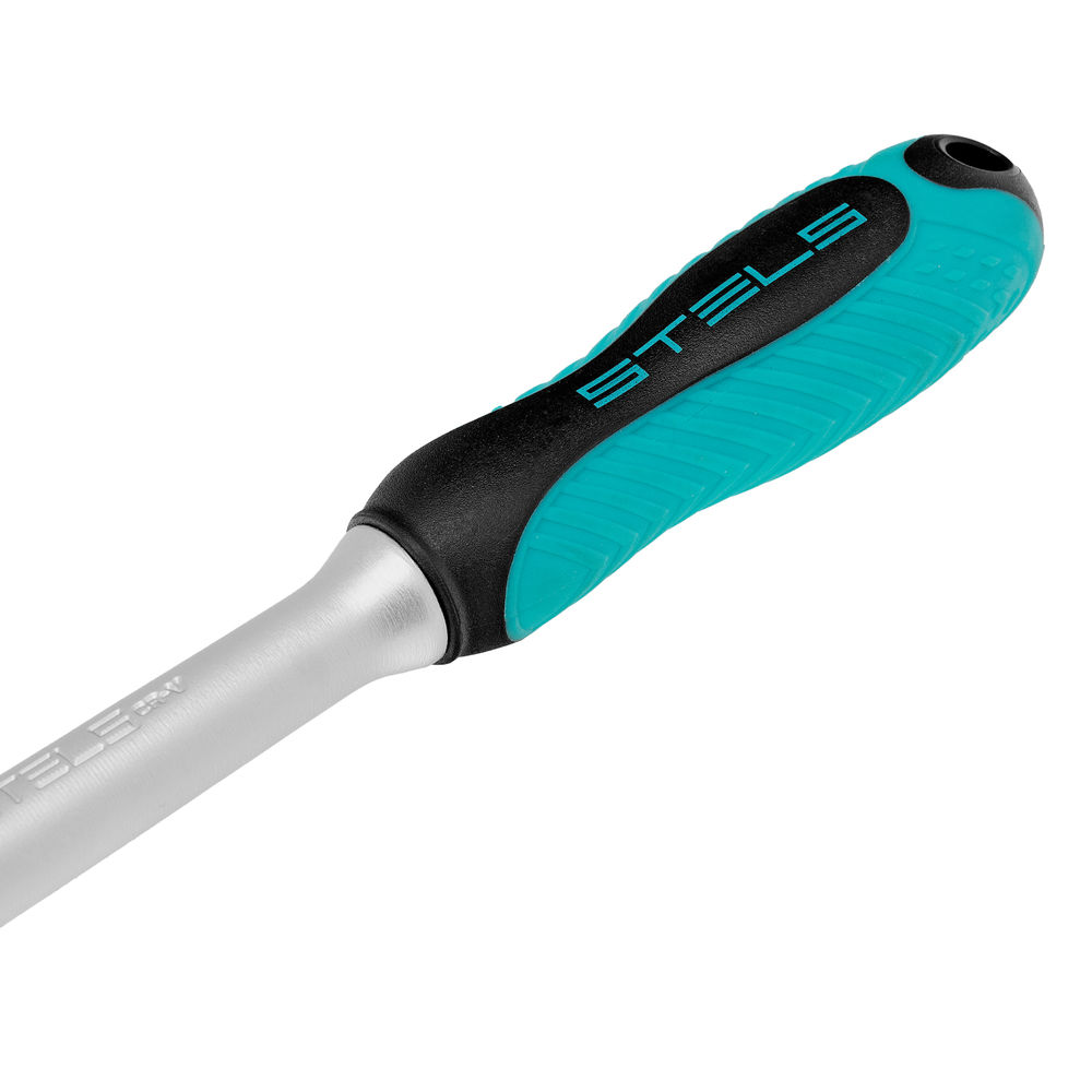 Ключ-трещотка шарнирный 3/8, СrV, 72 зуба, с быстрым сбросом, матовый хром Stels